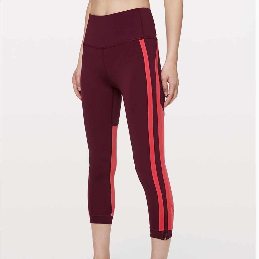 Zip The Line Crop 23 Lululemon Leggings